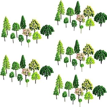 Amazon | La dream 森林 模型用樹木 55本 ジオラマ 模型 木 森